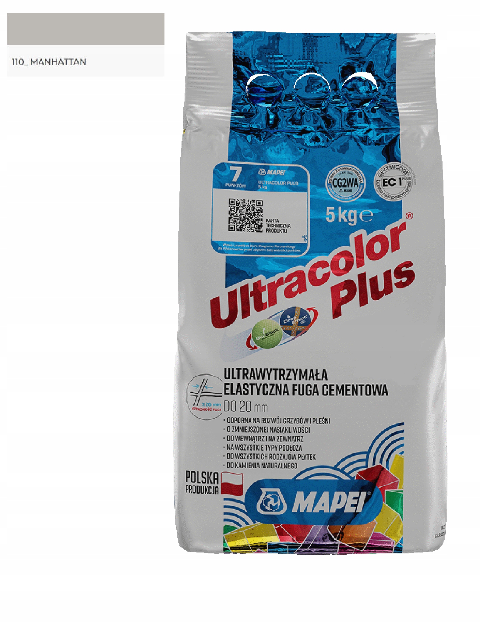 

Mapei Fuga Ultracolor Plus 110 Manhattan Szary 5kg