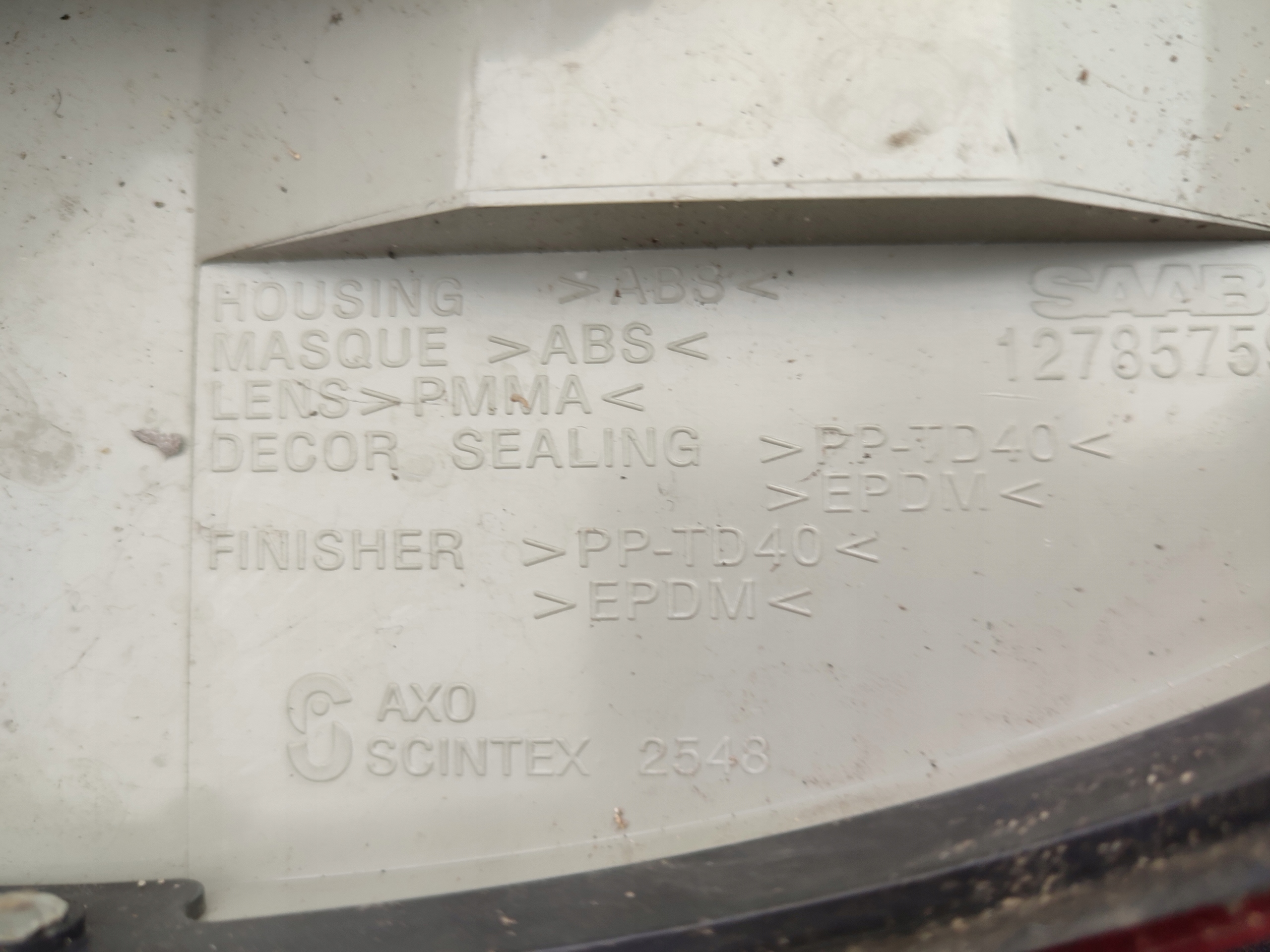 light left rear part left rear sedan SAAB 9-3 II 93 OE 12785759