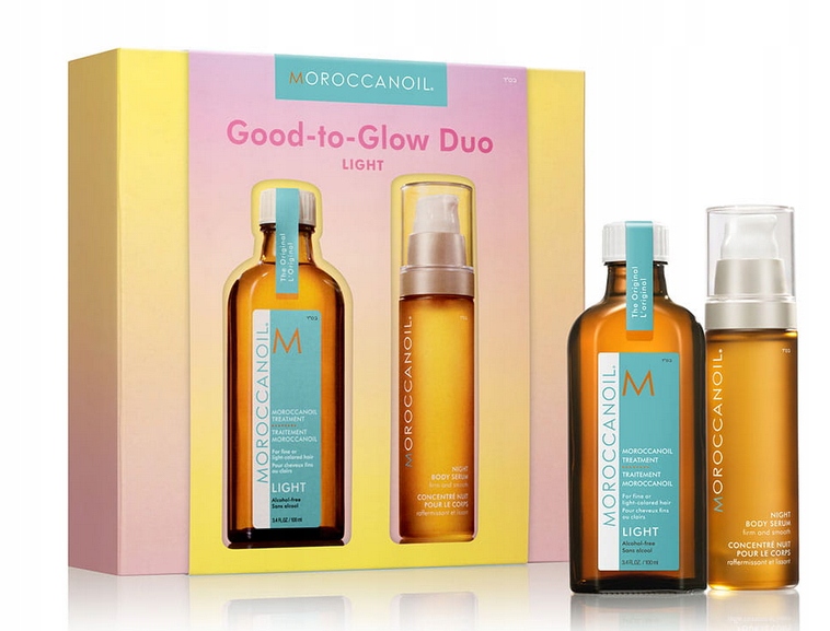 Moroccanoil Good To Glow Duo Light Zestaw Do Włosów I Ciała 7A102