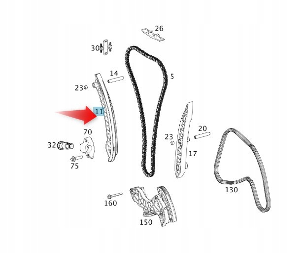 Kluzná Lišta Mercedes Oe A2710500116