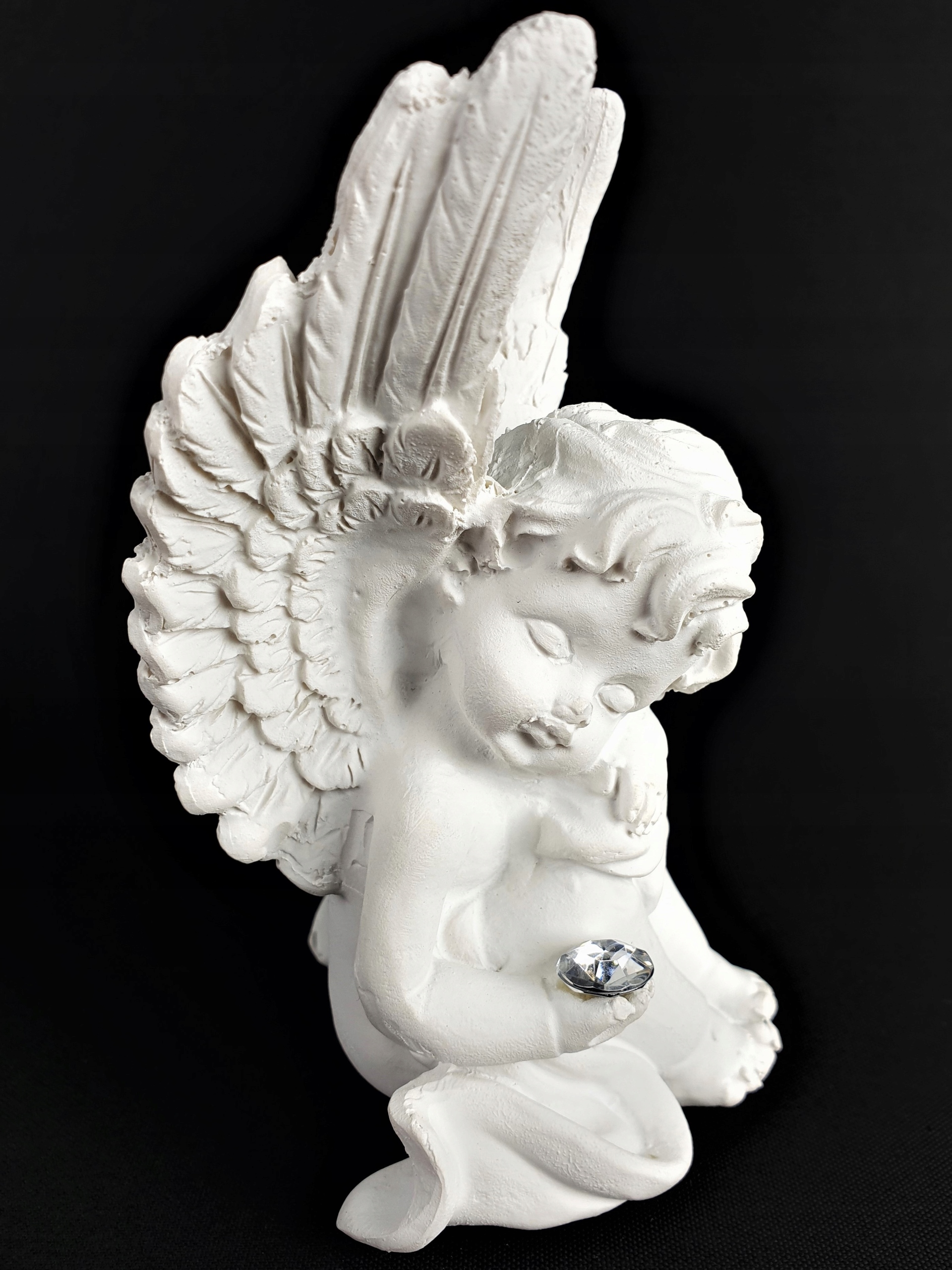 ANIOŁEK FIGURKA ANIOŁ ZNICZ OZDOBA GRÓB PREZENT Materiał wykonania inny