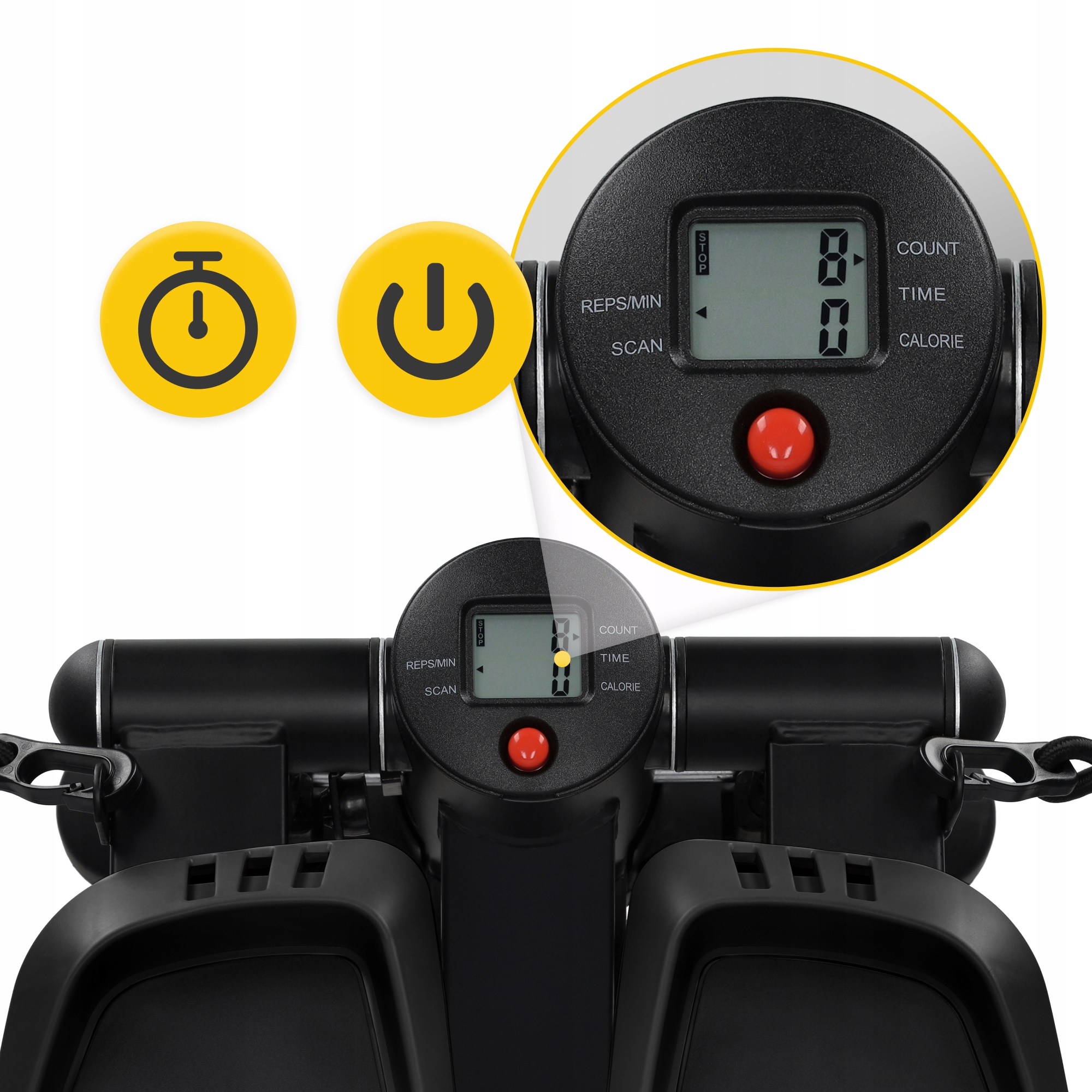 СТЕПЕР ДЛЯ ВПРАВИ STEP З ФІТНЕС-КАБЕЛЯМИ З EVO COUNTER TRAINING Тип step