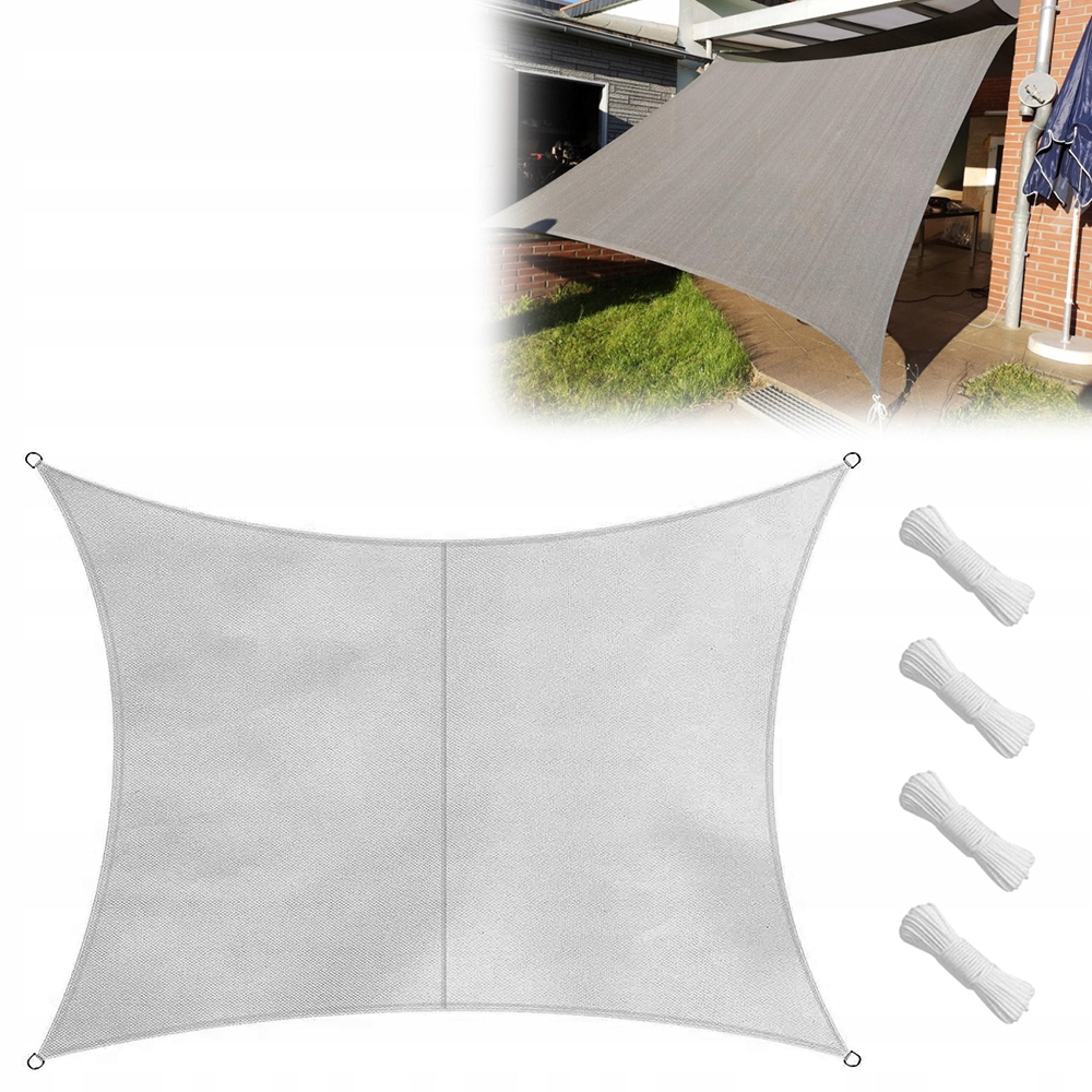 Sluneční Plachta 4x5 Voděodolná Markýza Uv Zahradní Zatemňovač