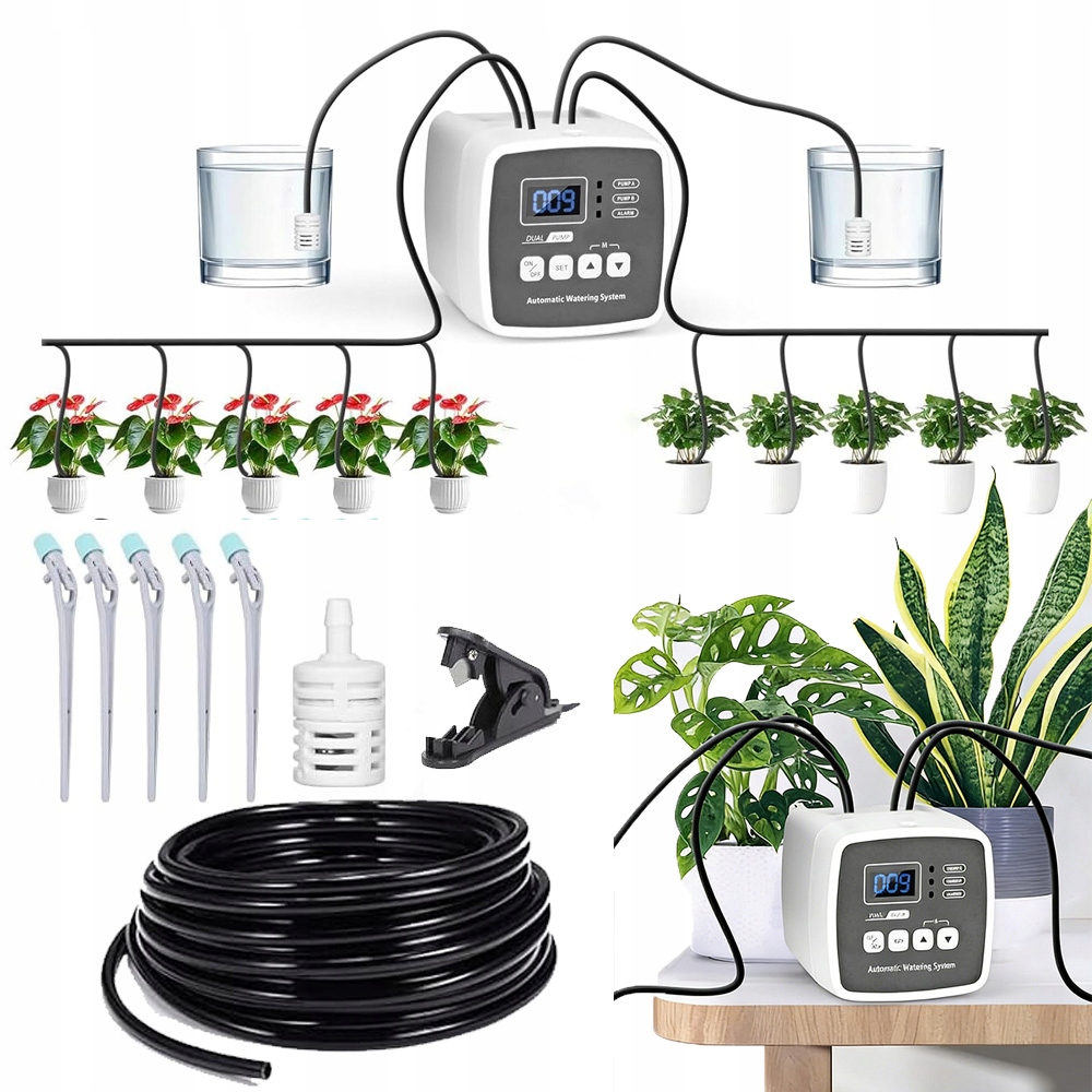 Automatický systém zavlažování květináčů Diy pro 20 rostlin Regulovatelný časovač