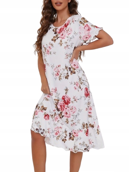 Elegantní Košile Noční Růže Květiny Provence Zahrada Floral Louka XL