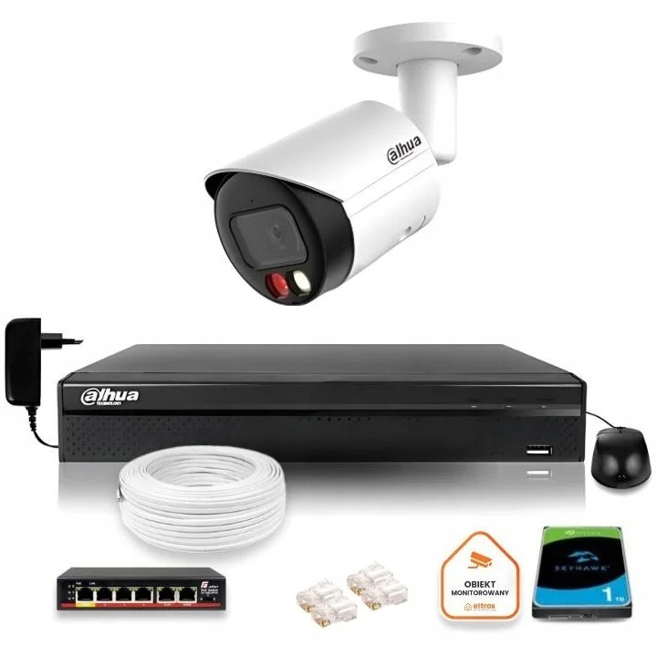 Súprava na monitorovanie Ip 1x IPC-HFW2649S-S-IL-0280B 6MPx IR30m