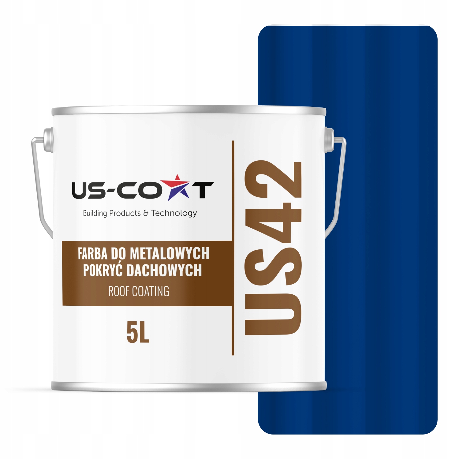Farba Na Strechy Kovová Oceľ Modrá Ultramarínová RAL5002 5L Saténová