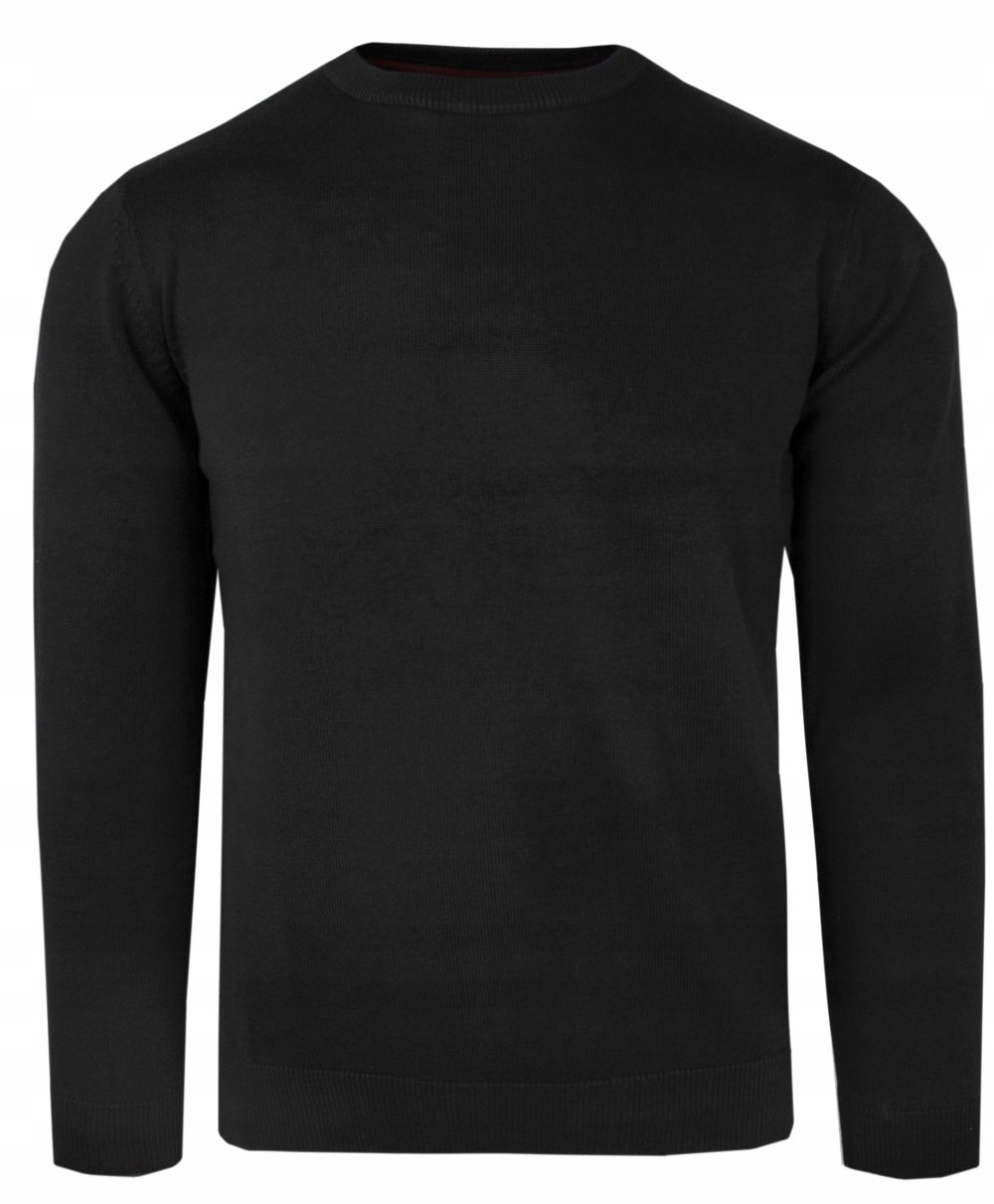 Pánský svetr s kulatým výstřihem (U-Neck) – Alties – černý – XXXL