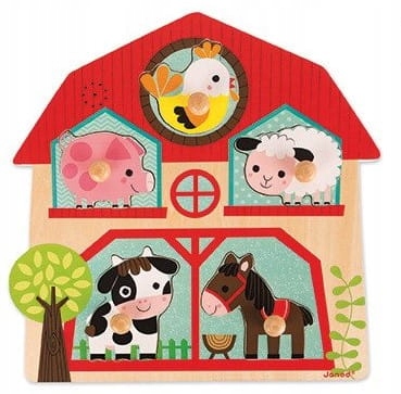 

Puzzle muzyczne Mieszkańcy farmy Janod 12m+
