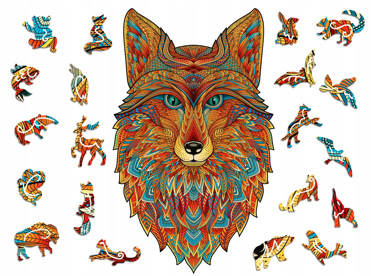 

Puzzle Drewniane Premium Lis XXL