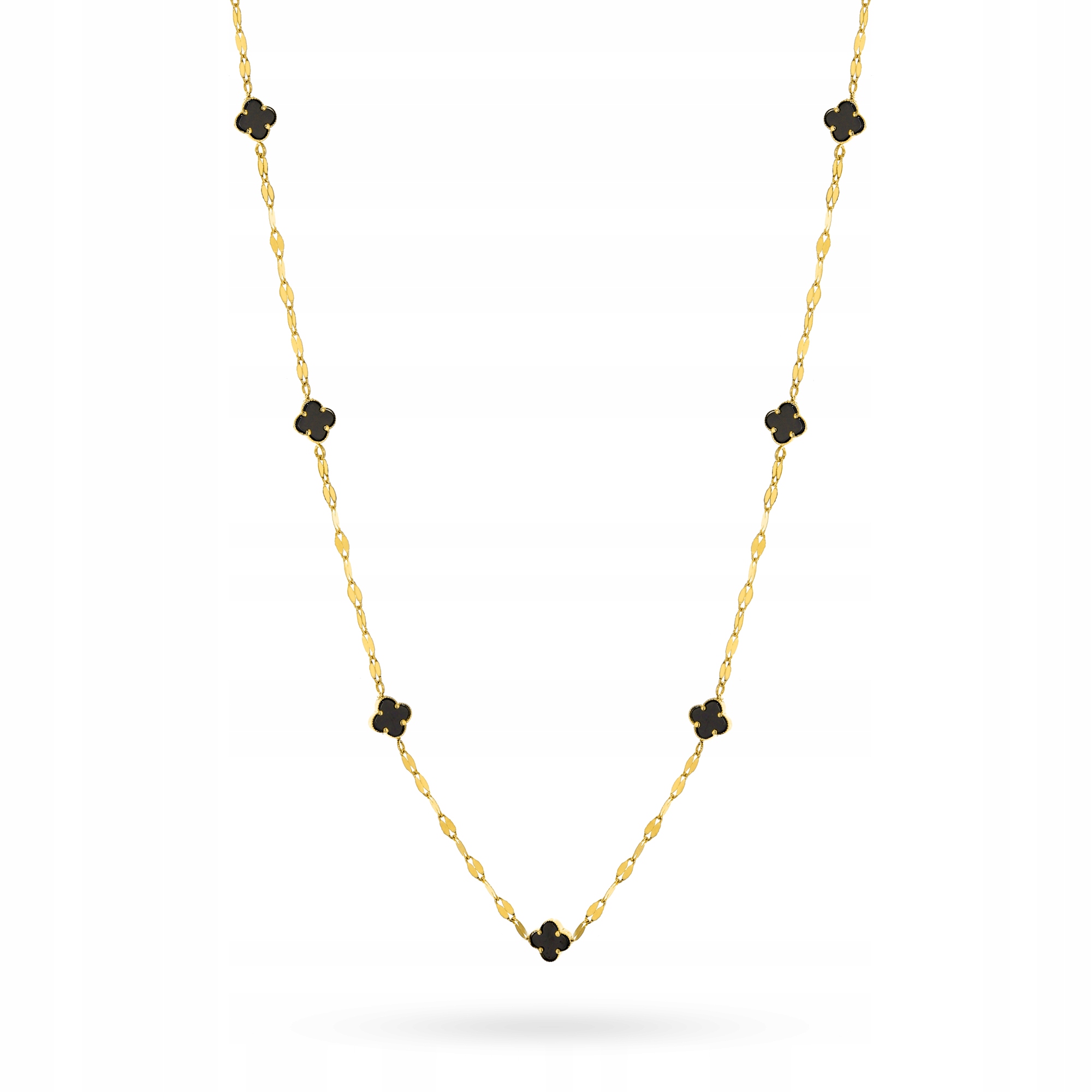 Zlatý Náhrdelník Dámský pr. 585 Splétaný Káva s černými koňmi 14k