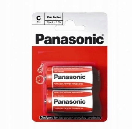 2x Bateria cynkowo-węglowa Panasonic R14 blister
