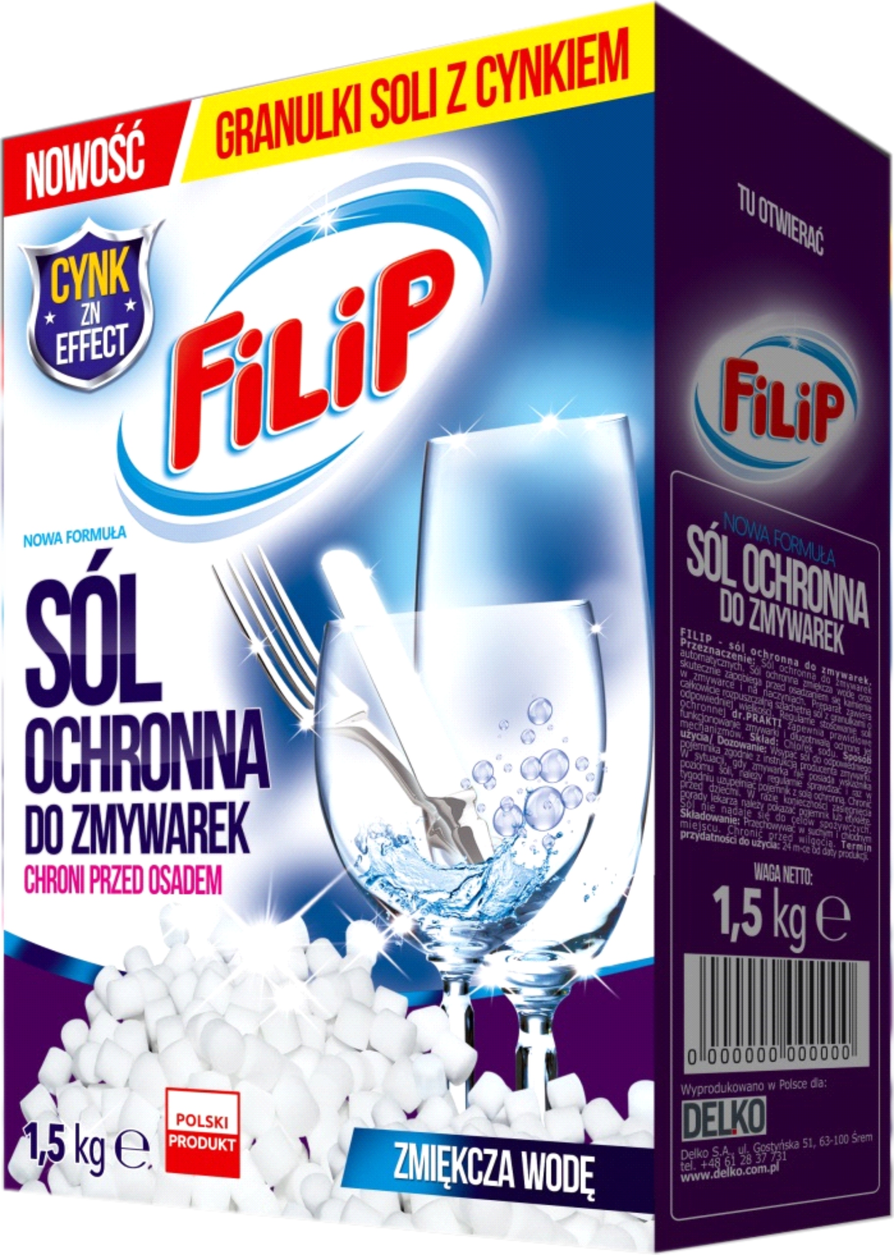 

Filip sól do zmywarki gruba z cynkiem 1,5 kg