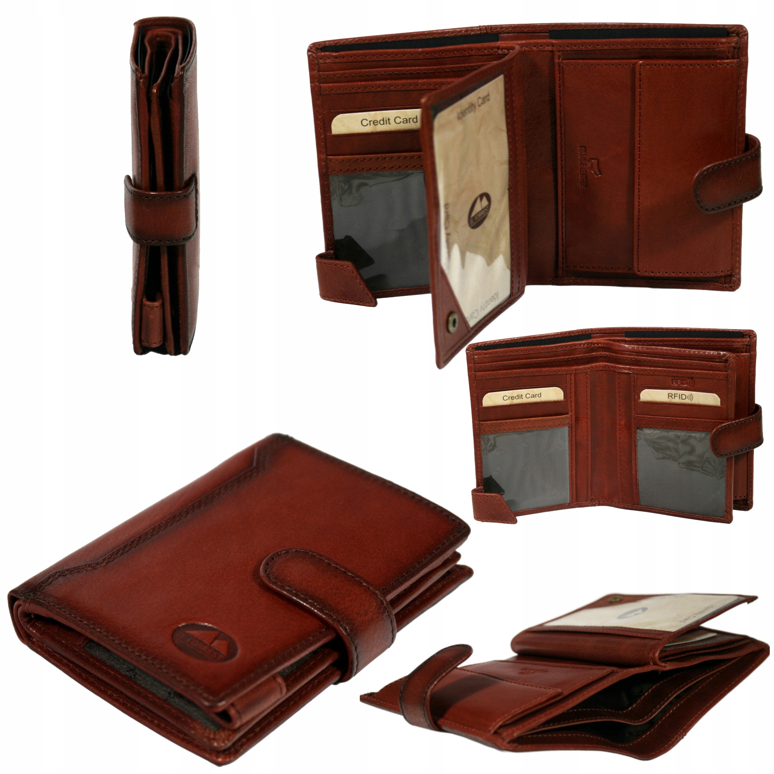 Pánská kožená peněženka hnědá, ochrana Rfid karet, velká jako dárek