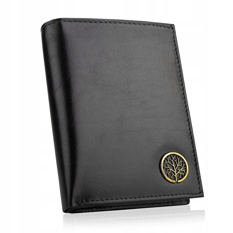 Betlewski czarny duży Portfel męski z zabezpieczeniem Rfid przed skanem