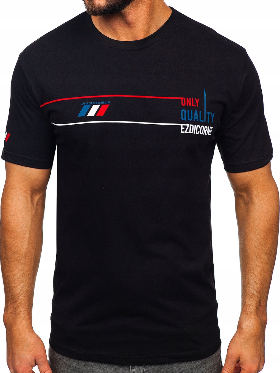 

T-shirt Koszulka Męska Czarna 14772 ROZMIAR_2XL