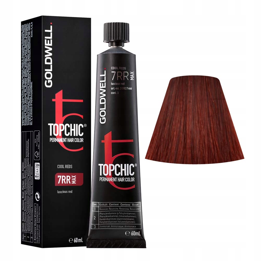 Goldwell, TopChic, Trvalá barva na vlasy, 7RR Red Passion, 60 ml