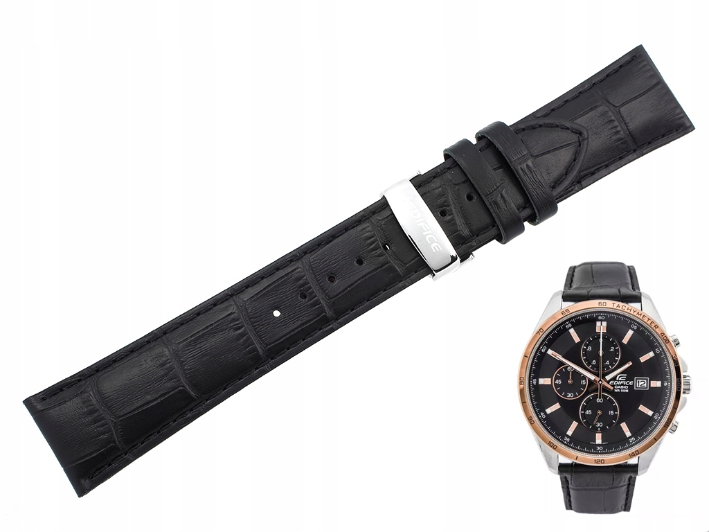 Černý pásek Casio EFR-512L EFR-512 23 mm 10399155