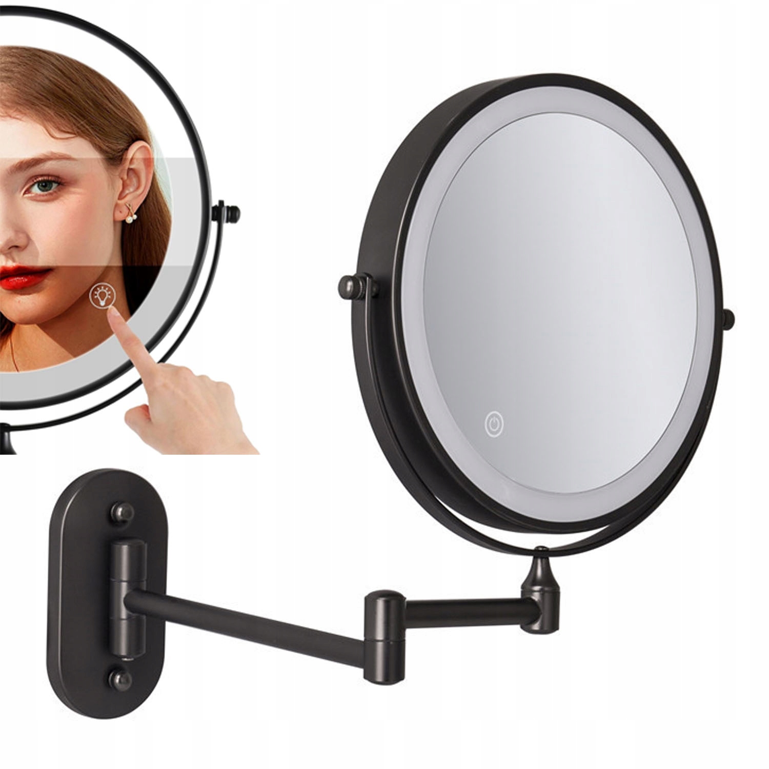 Led Podsvícené Zvětšovací Zrcátko Pro Líčení Holení 10X