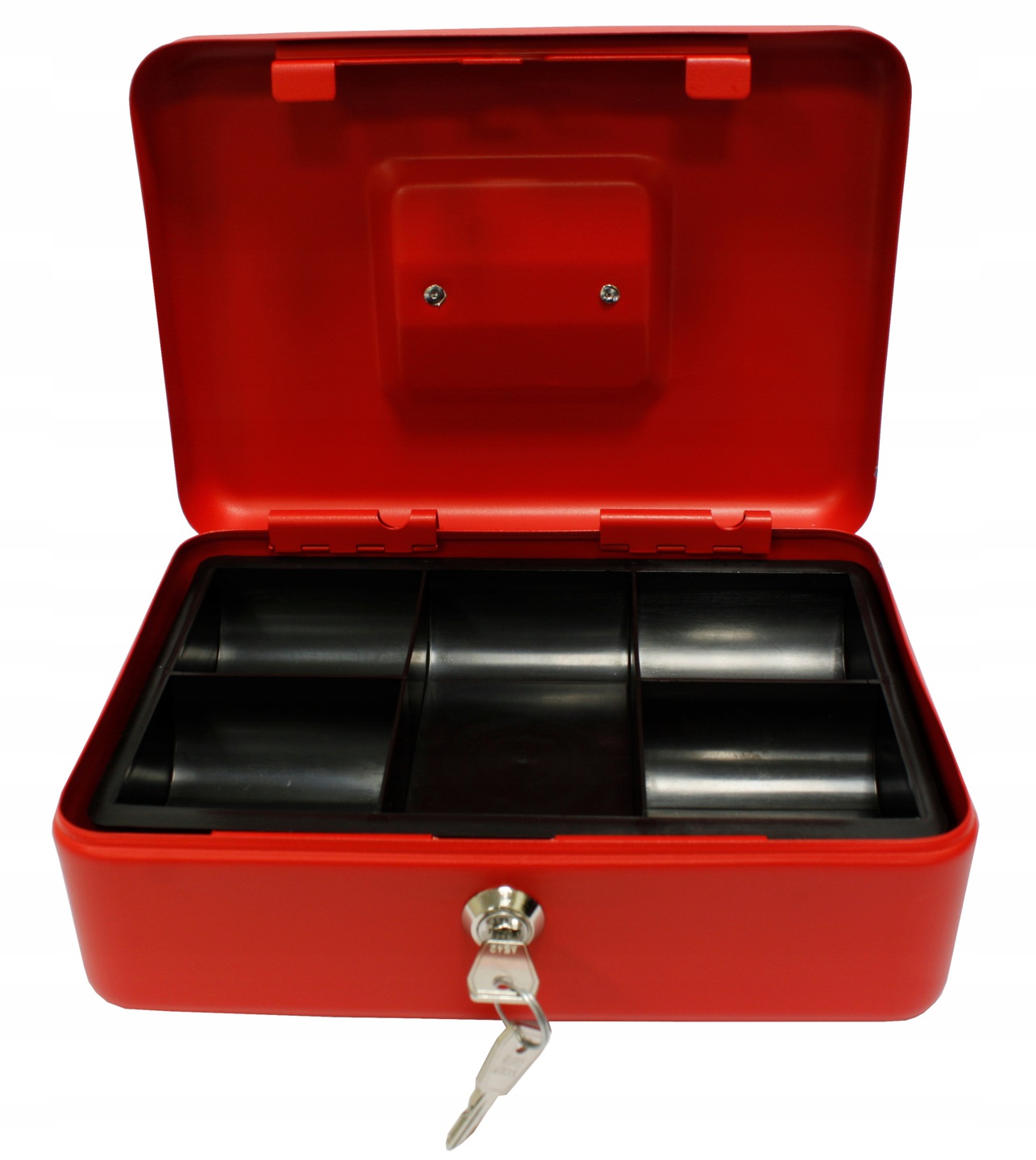 KASETKA METALOWA NA PIENIĄDZE KASETA czerwona Marka Metalplus