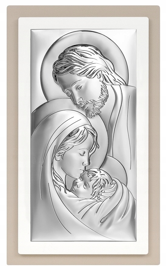 Gravírování Bonus Stříbrný obrázek Svatá rodina Obraz jako Dárek