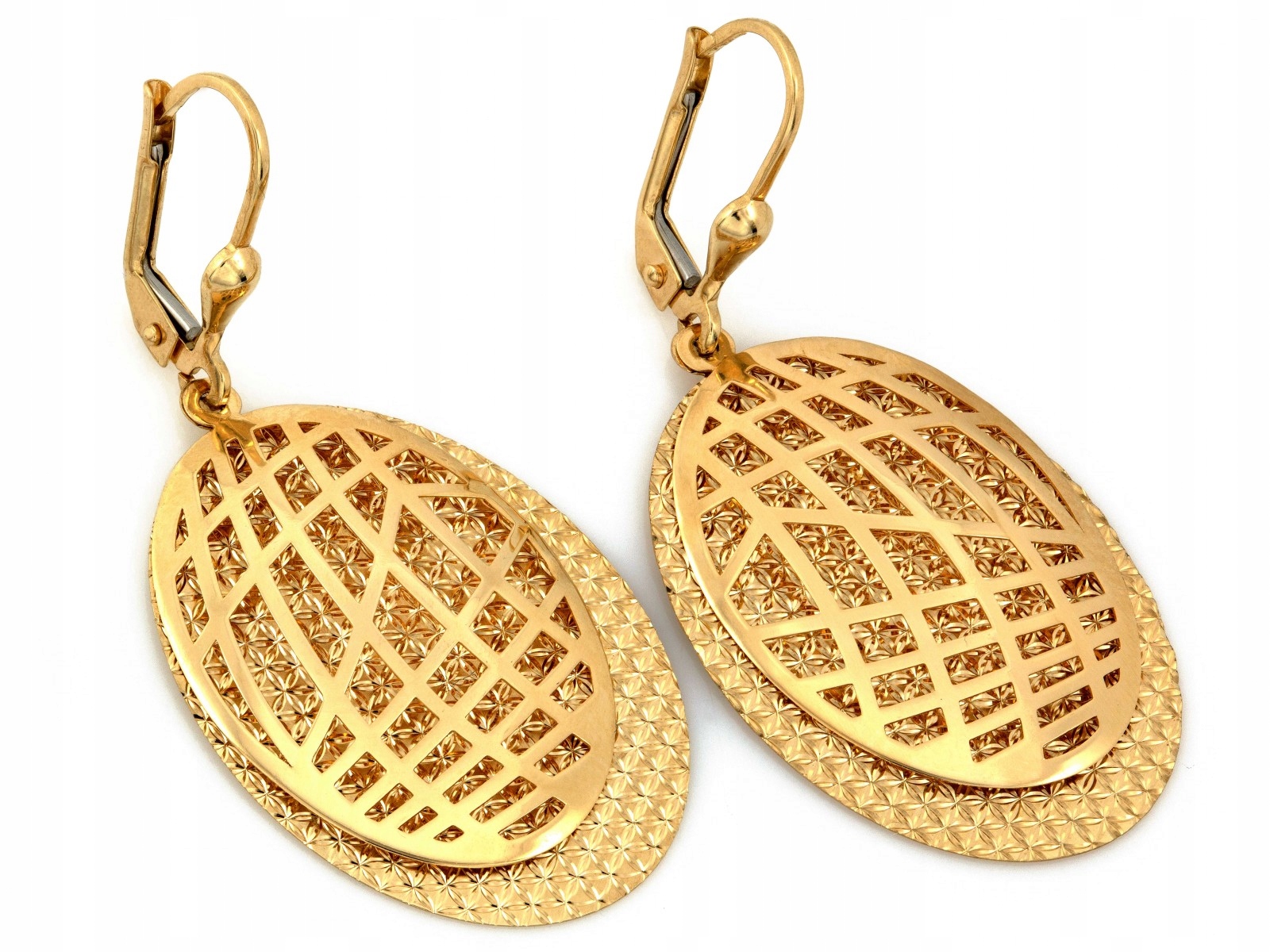 Dámské zlaté Náušnice 585 značkové moderní