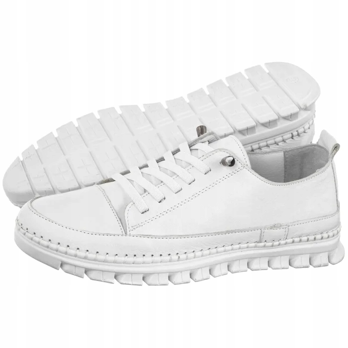 Dámské kožené polobotky Artiker Bílá 58C3375 Bílá