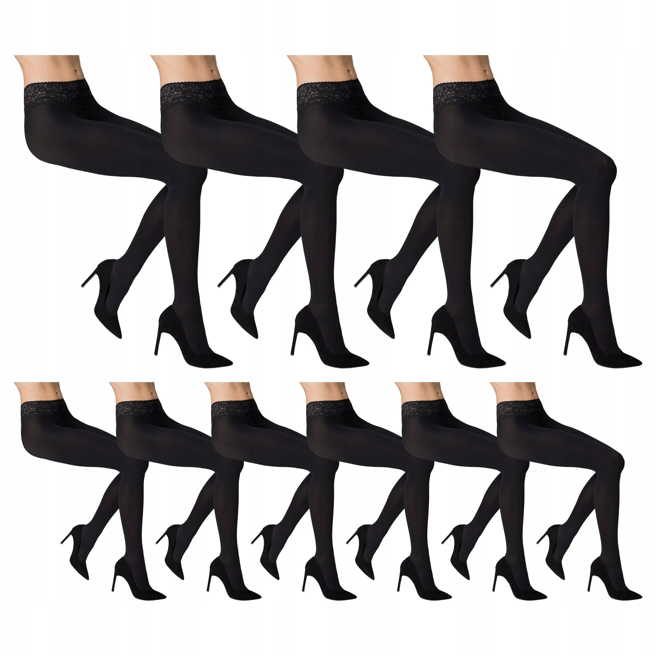 10 x Punčocháče Erotic Vita Bassa 50 den Marilyn Nero 5-XL