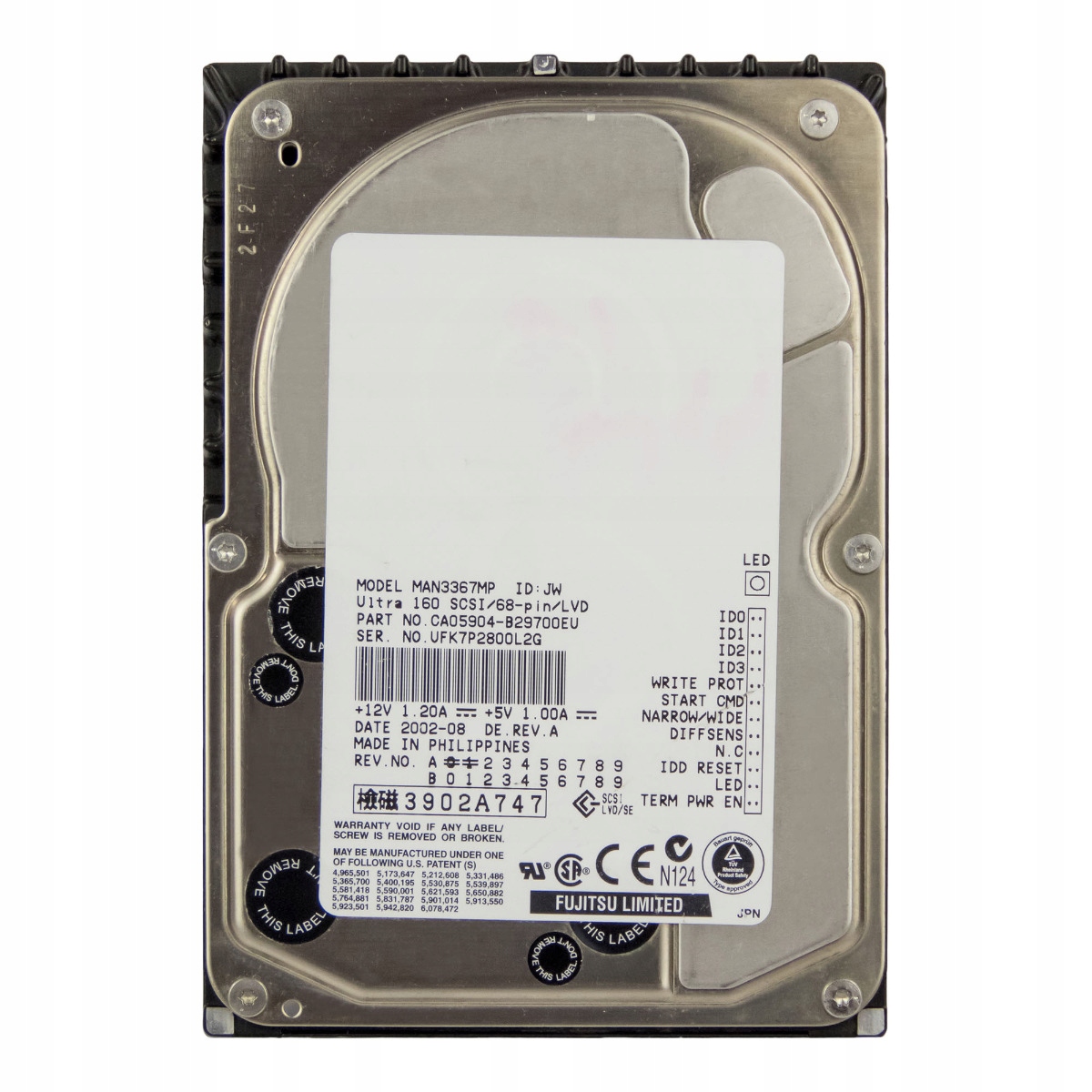 Fujitsu 36GB 10K 8MB Scsi U160 3.5'' MAN3367MP