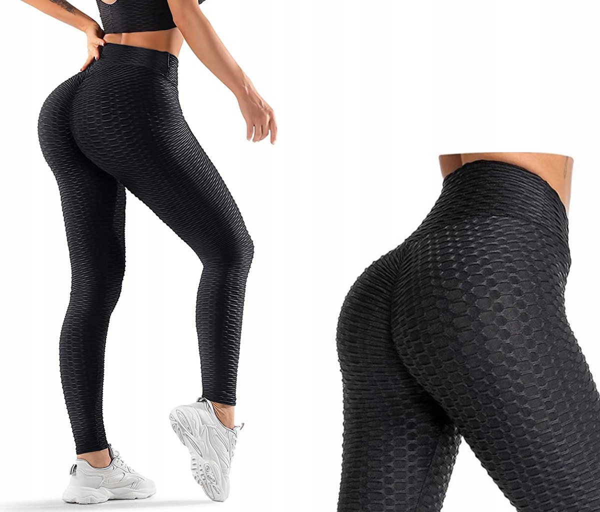 

Legginsy Getry Fitness Karbowane Push-up M/L