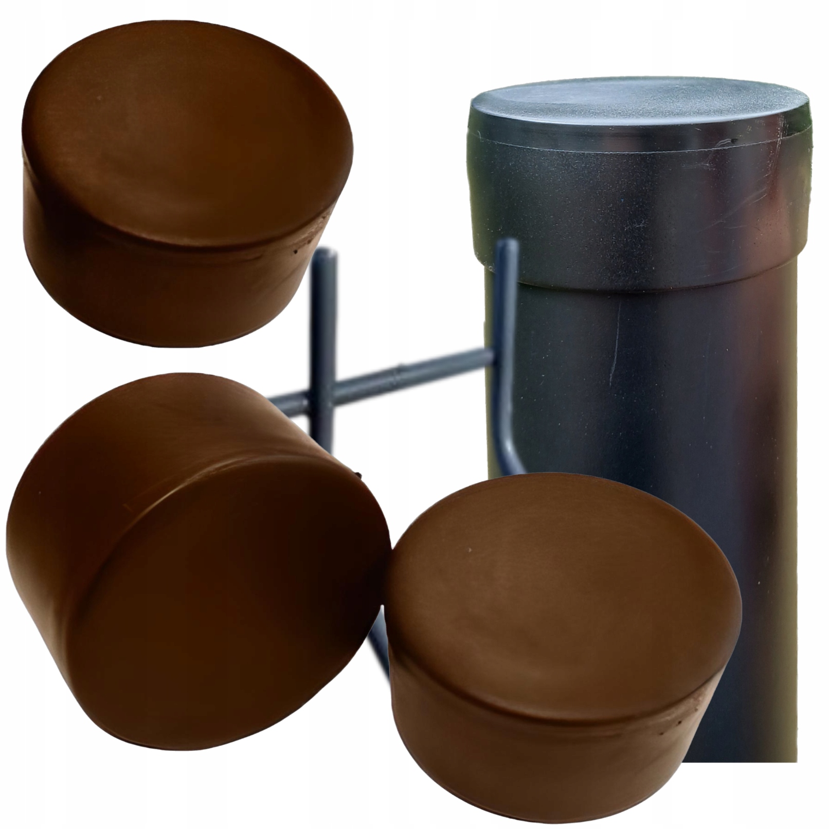 Vnější krytka na profil krytky Fi60 50 Ks Hnědá