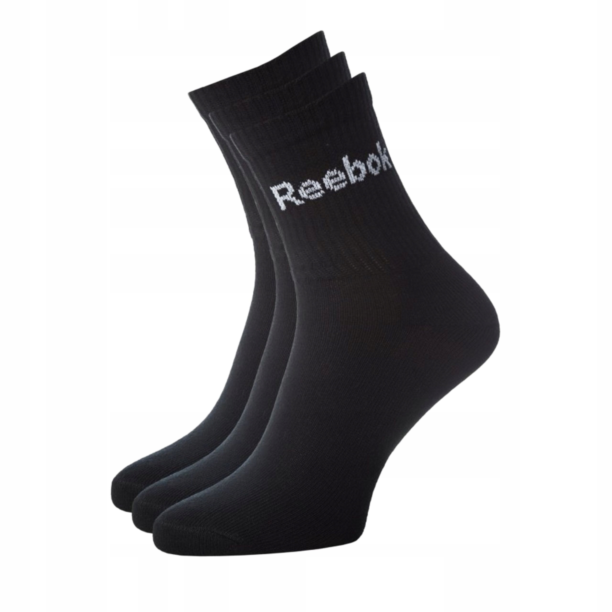 Unisex skarpetki czarne 3pak Reebok Roy U Crew 35-38