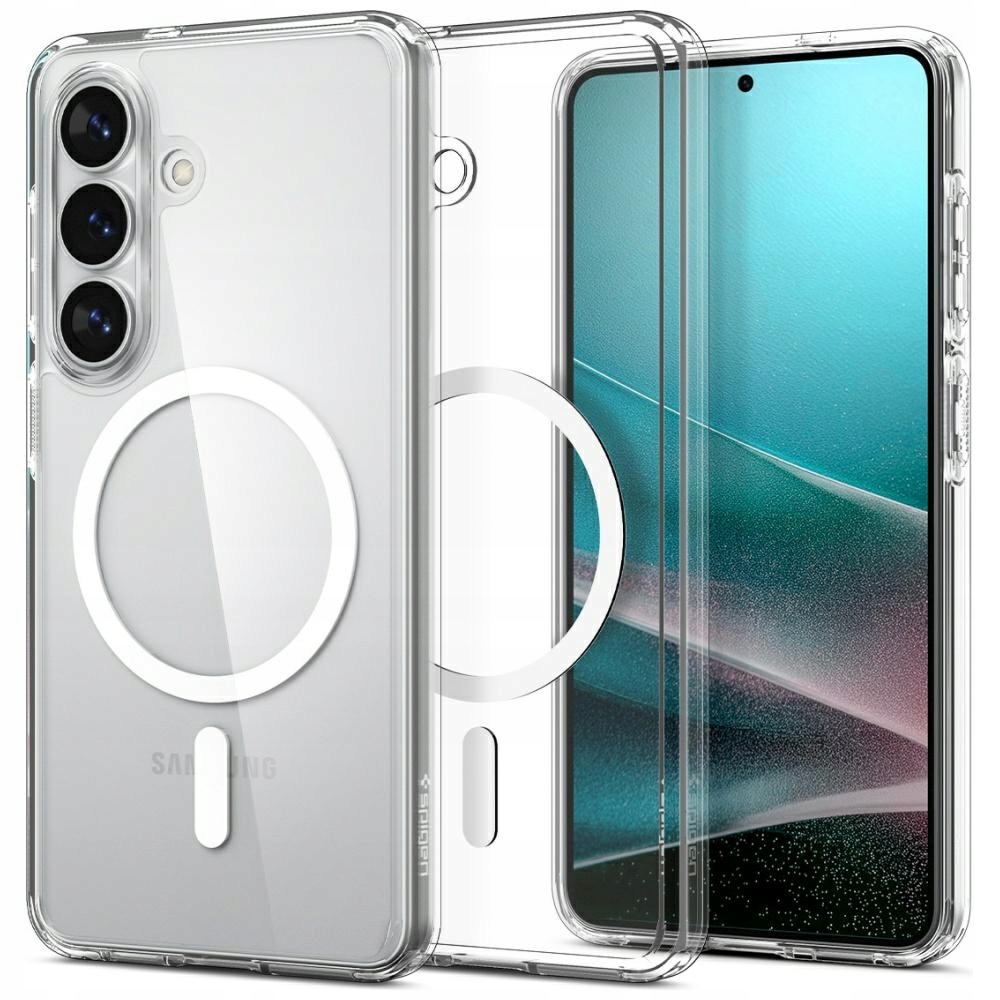 Pouzdro Spigen Ultra Hybrid Mag MagSafe pro Samsung Galaxy S26+, čiré bílé