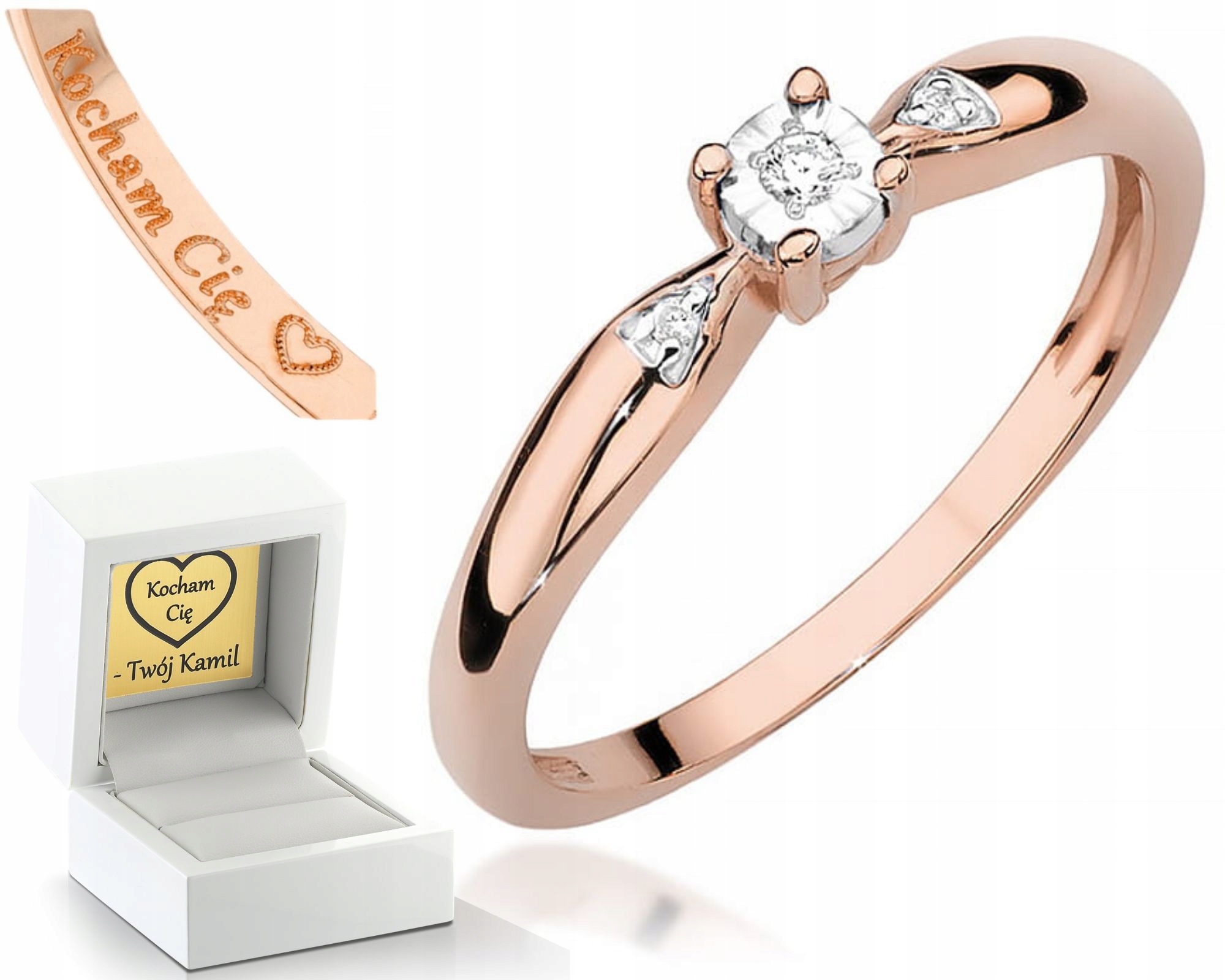 Prstýnek S Brilianty Růžové Zlato, Diamanty