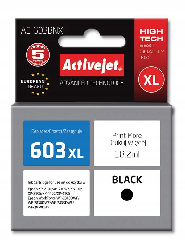 TUSZ EPSON ACTIVEJET 603XL AE-603BNX BLACK T03A14