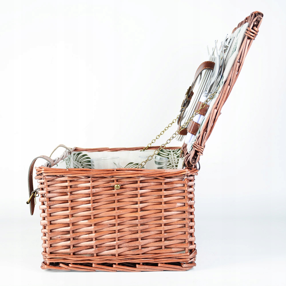 KOSZ PIKNIKOWY KOSZYK WIKLINOWY NA BIWAK ZAMYKANY PREZENT URODZINY ROCZNICĘ Kod producenta 0000011160