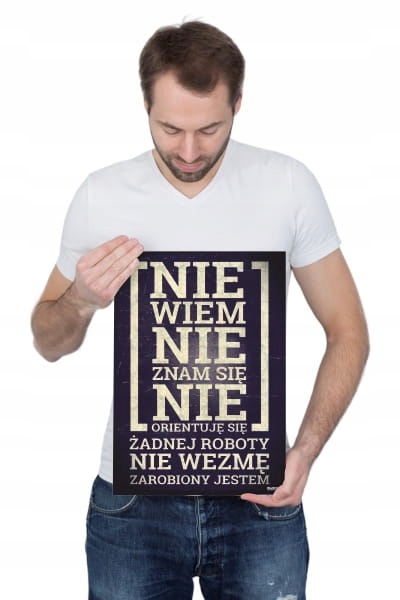 DEKORACJA ŚMIESZNY PLAKAT METAL BLACHA NAPIS PRL Kod producenta BM.ZJ.S
