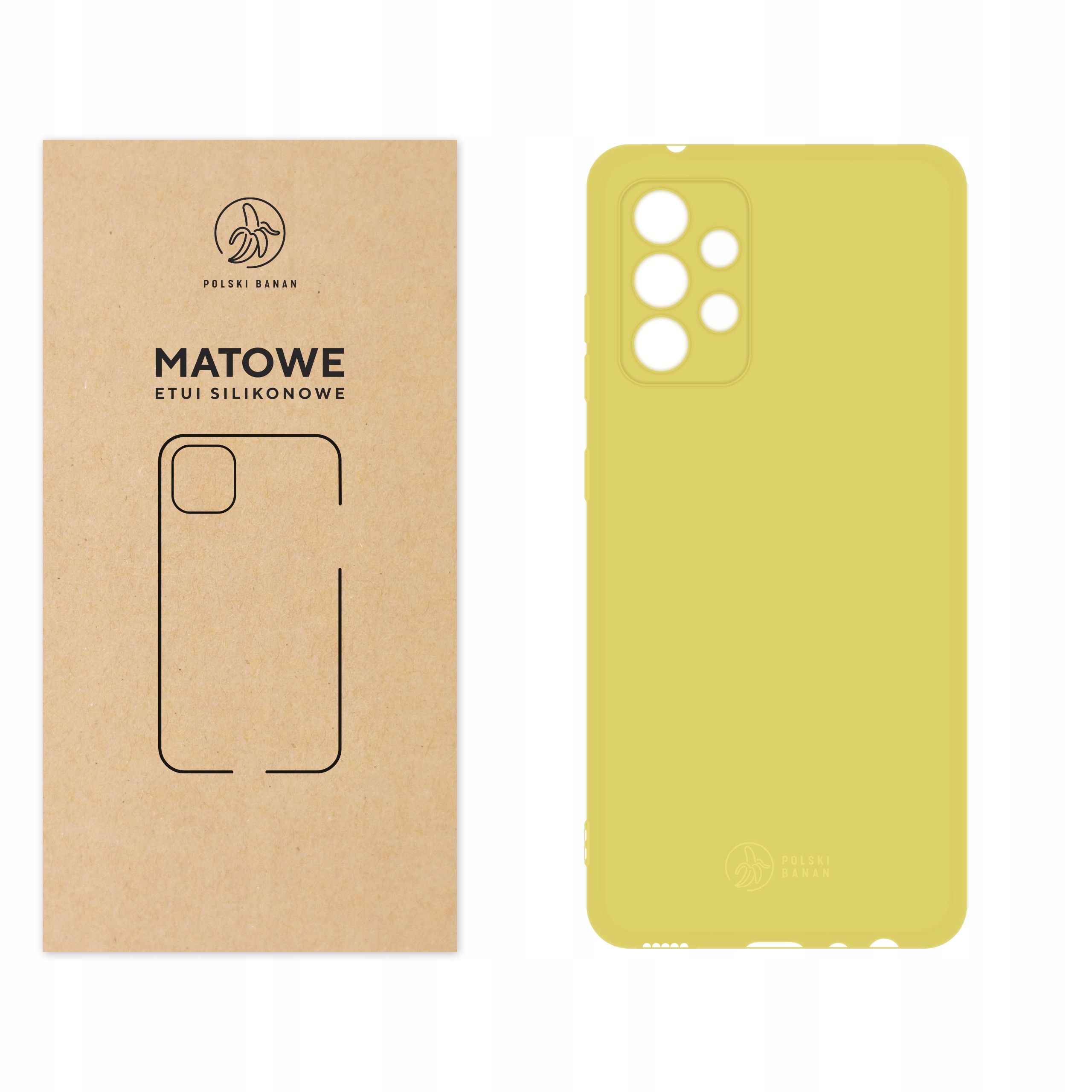

Etui Matowe do Samsung A52 A52s żółte