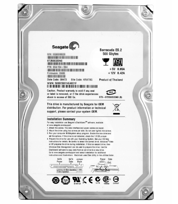 Dysk Seagate Barracuda ES.2 500GB Sata II 3.5'' ST3500320NS