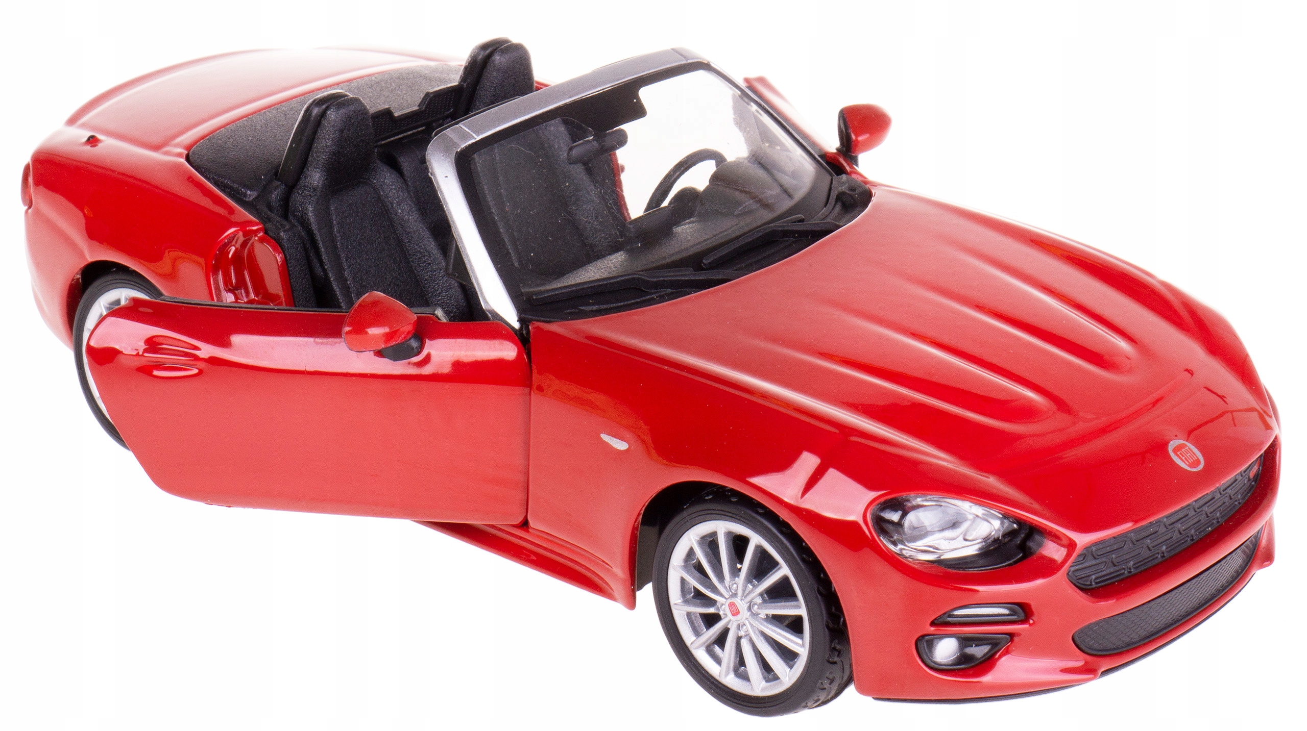 Fiat 124 Spider Model Kovový Bburago 1:24 Červený