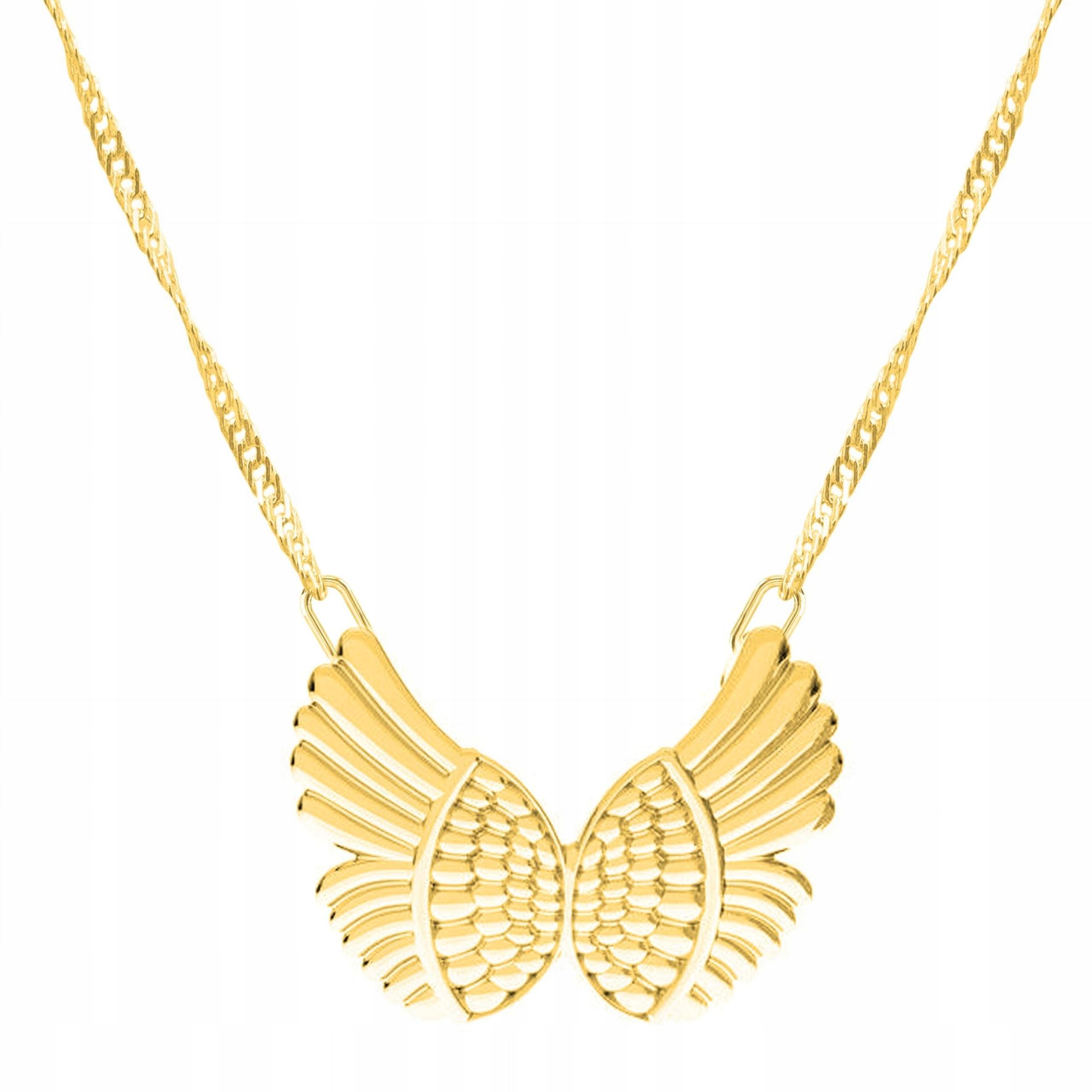 Zlatý náhrdelník Anděl strážný s andělskými křídly Křídla Stříbro 925