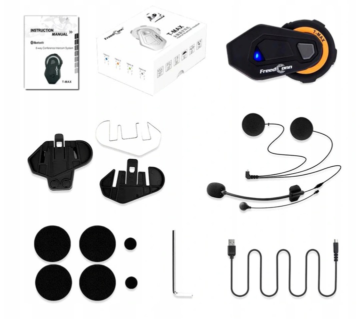 Interkom Motocyklowy FREEDCONN T-MAX RADIO FM Typ połączenia Bluetooth