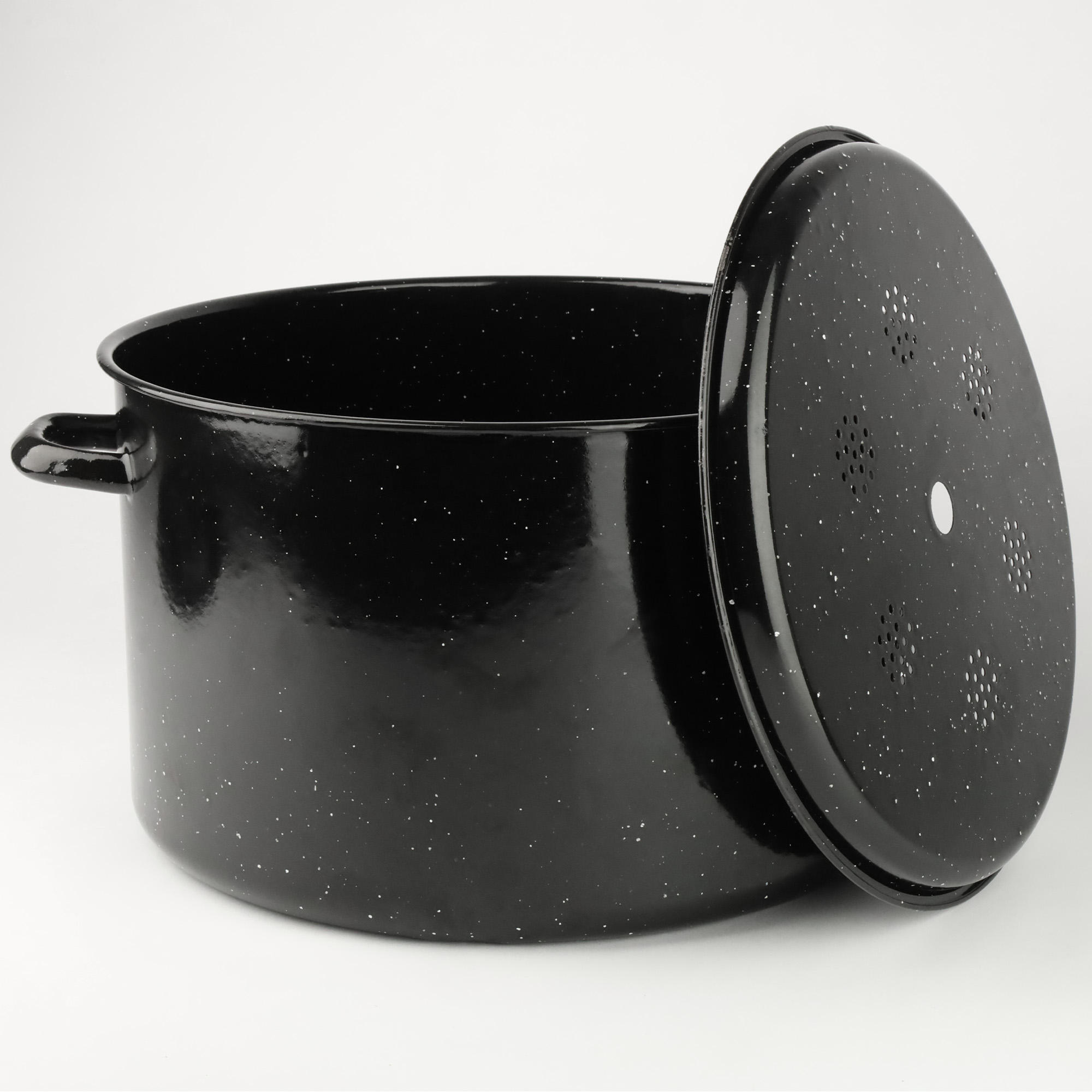 GARNEK EMALIOWANY POWIDLAK Z SITKIEM 15 L DO GOTOWANIA POTRAW PRZETWORÓW