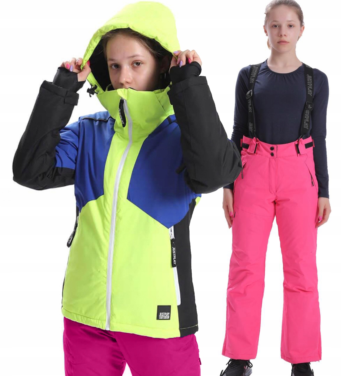 Snowboardová Lyžařská Kombinéza Dětské Lyže Bunda Kalhoty 140/146