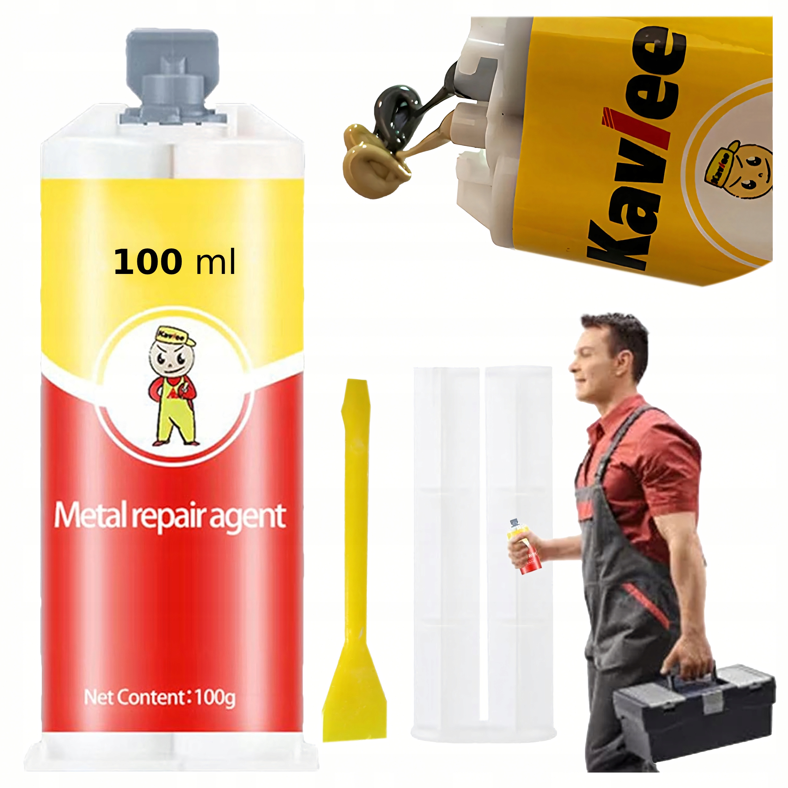 Klej Dwuskładnikowy Epoksydowy Do Metalu Stal Uniwersalny Żywica Utwardzacz