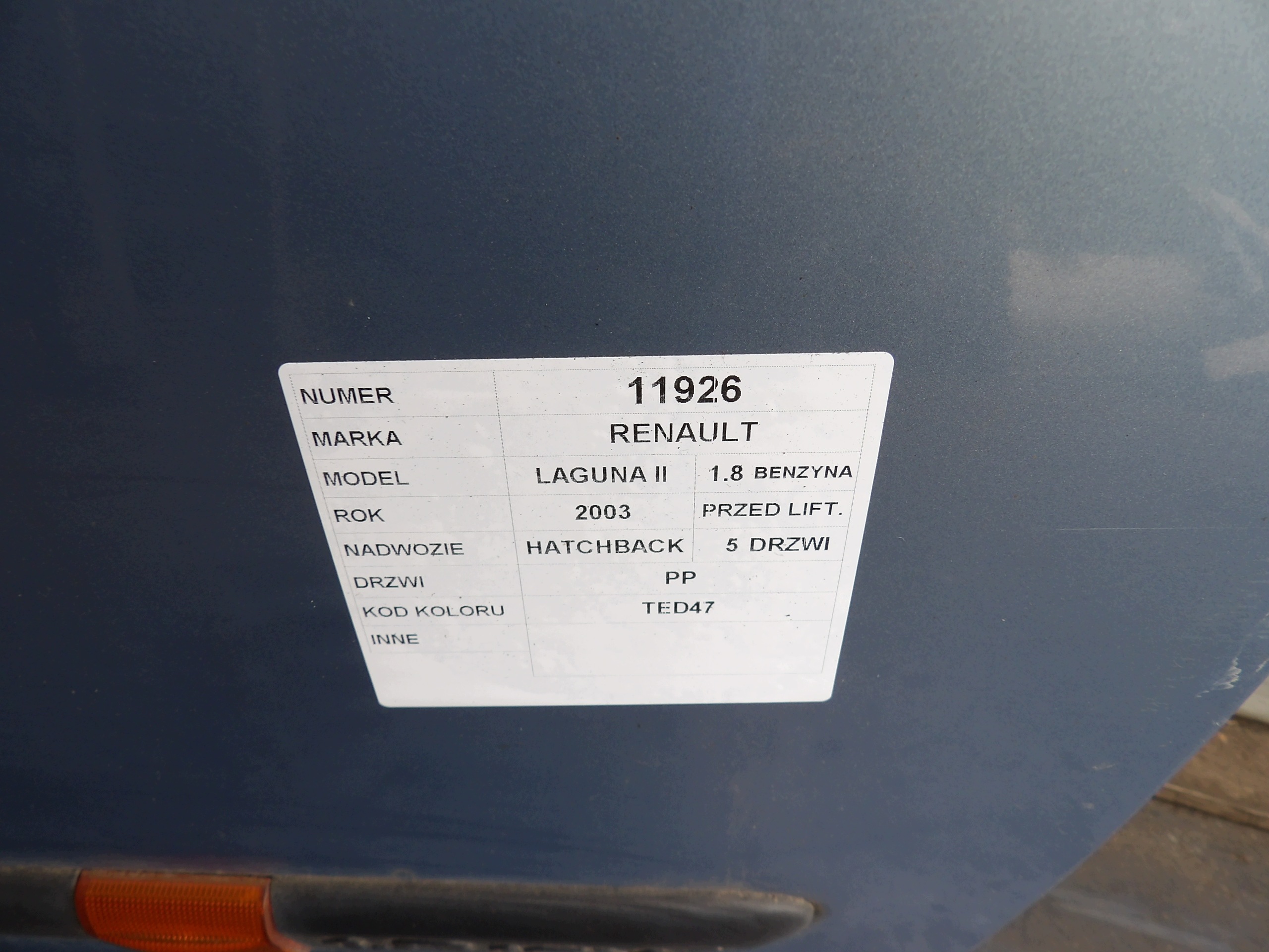 Renault Laguna II door front right TED47