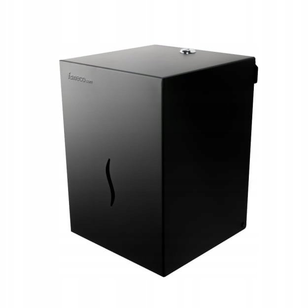 Podávač uterákov v úlohe Faneco čierny nerezová oceľ uzamykateľný