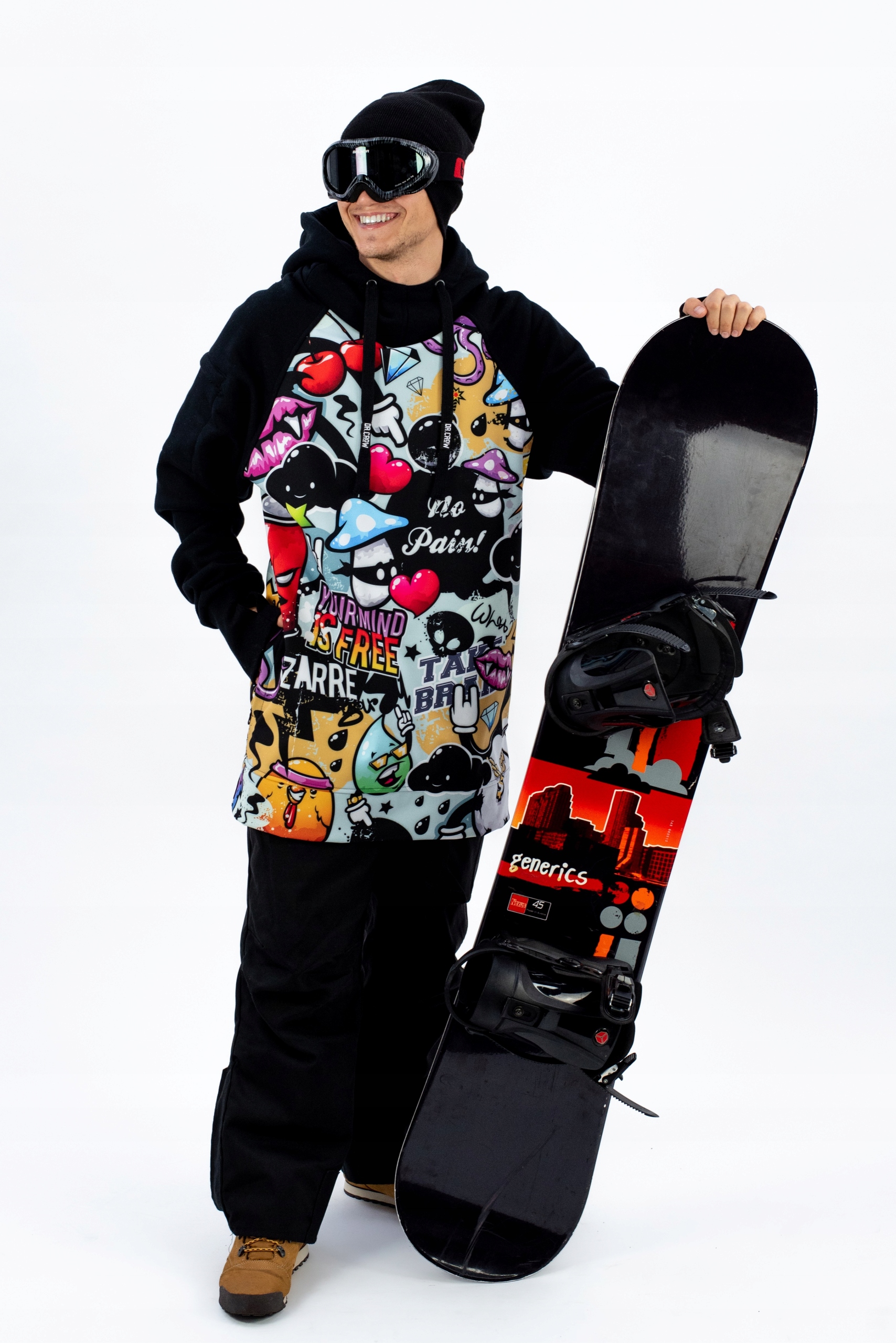 Męska Bluza Snowboardowa Graffiti Bizarre M Materiał dominujący inny