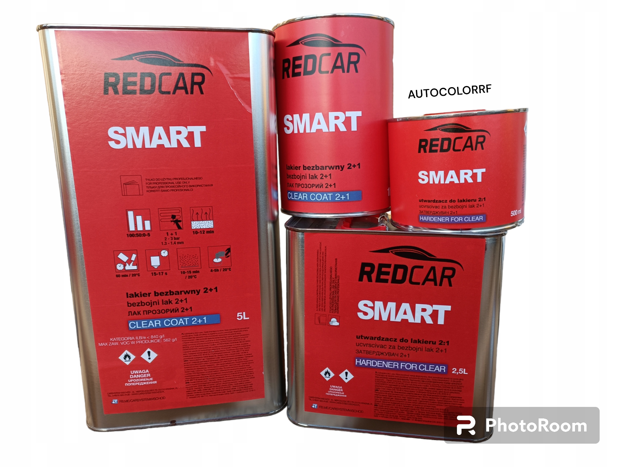 REDCAR SMART LAKIER BEZBARWNY MS 2+1 5L kpl Rodzaj bezbarwne