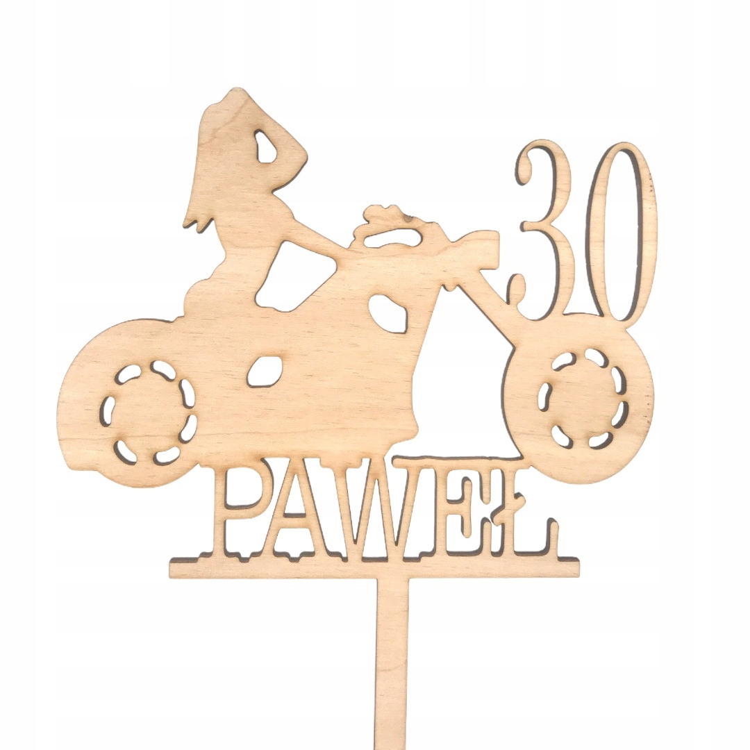 

Topper Na Tort Dekoracja Napis Z Imieniem Motor